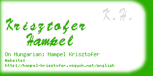 krisztofer hampel business card